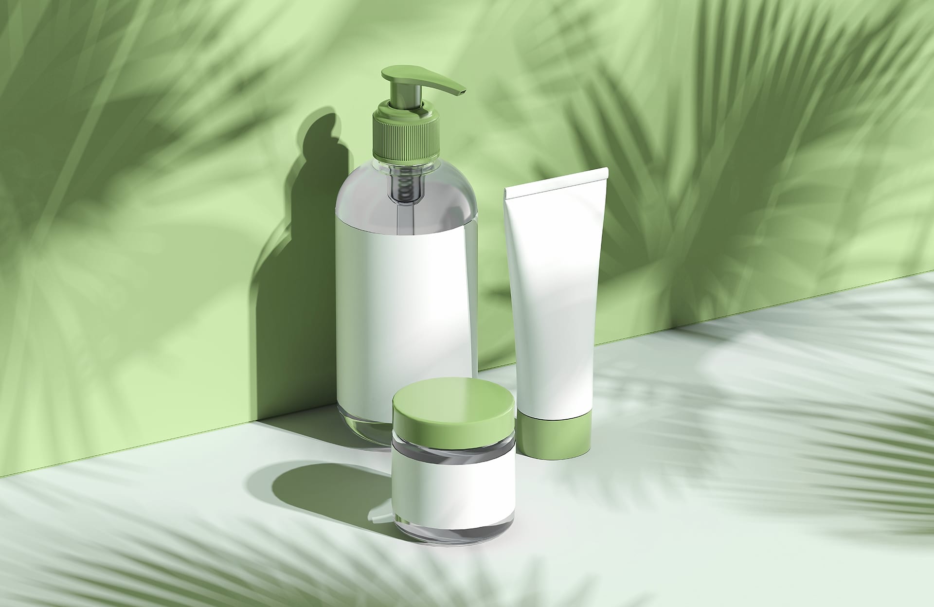 Cosmetic Bottle Set for cream and lotion